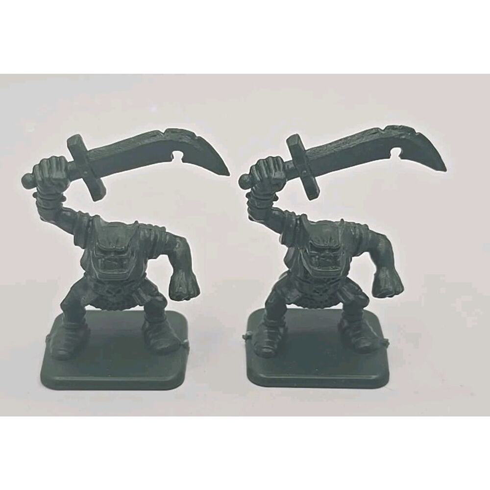 1990 Hero Quest Hero Green Figures‎ Orc w/ Notched Sword Lot of 2 SKU 323